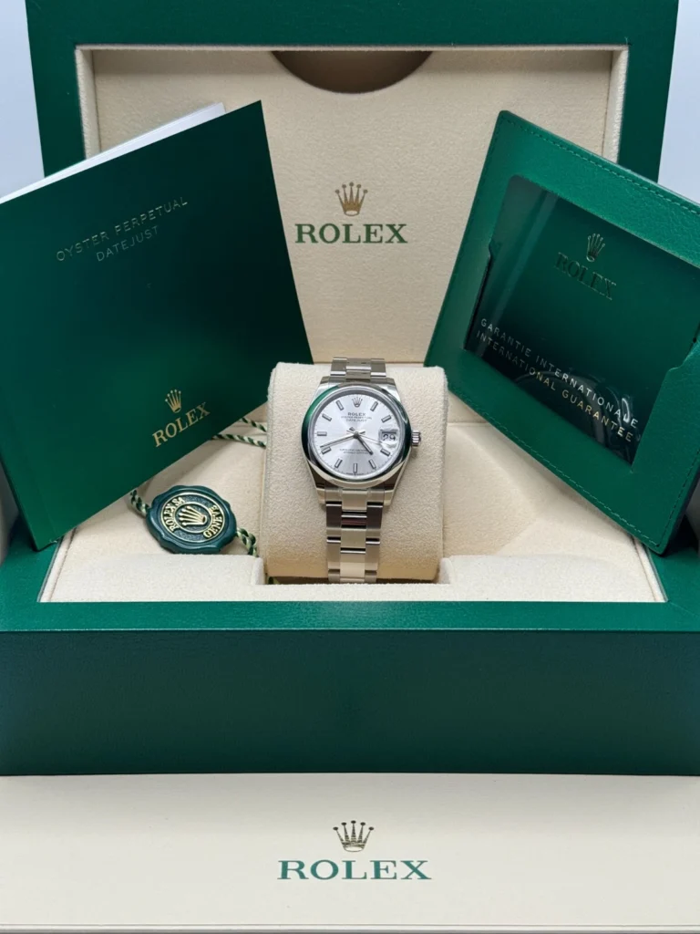 RLX Datejust m278240-0005/0006 31mm Silver Index Domed Bezel Oyster Oystersteel