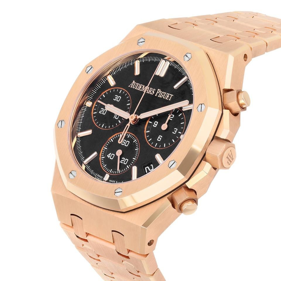 A&P ROYAL OAK Pink Gold Black Dial CHRONOGRAPH 41mm