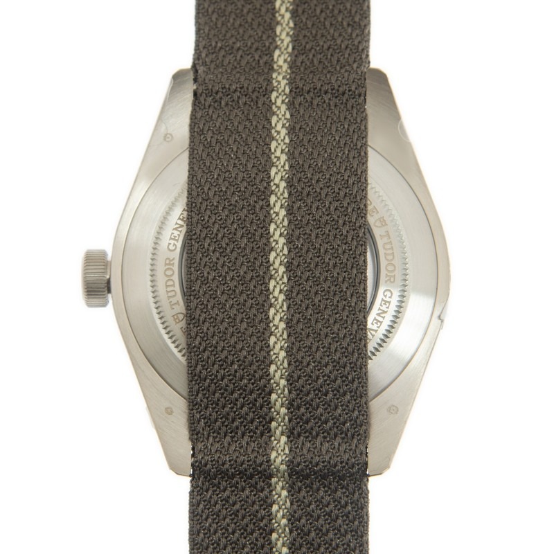 TUDOR Black Bay 58 925 39mm Silver Case Taupe Dial Fabric Strap Watch