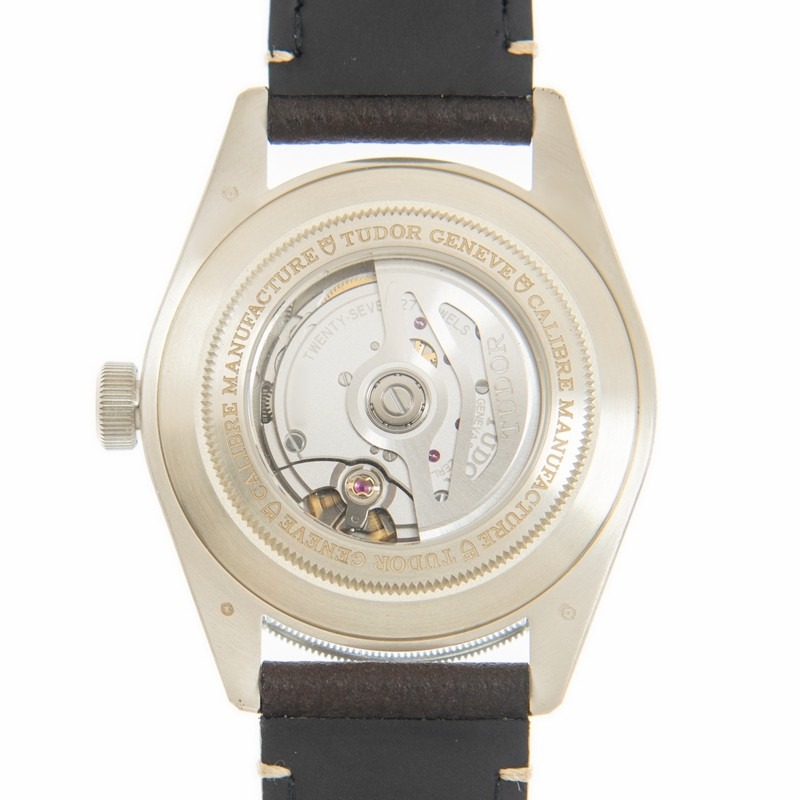 TUDOR Black Bay 58 925 39mm Silver Case Taupe Dial Leather Strap Watch M79010SG-0001