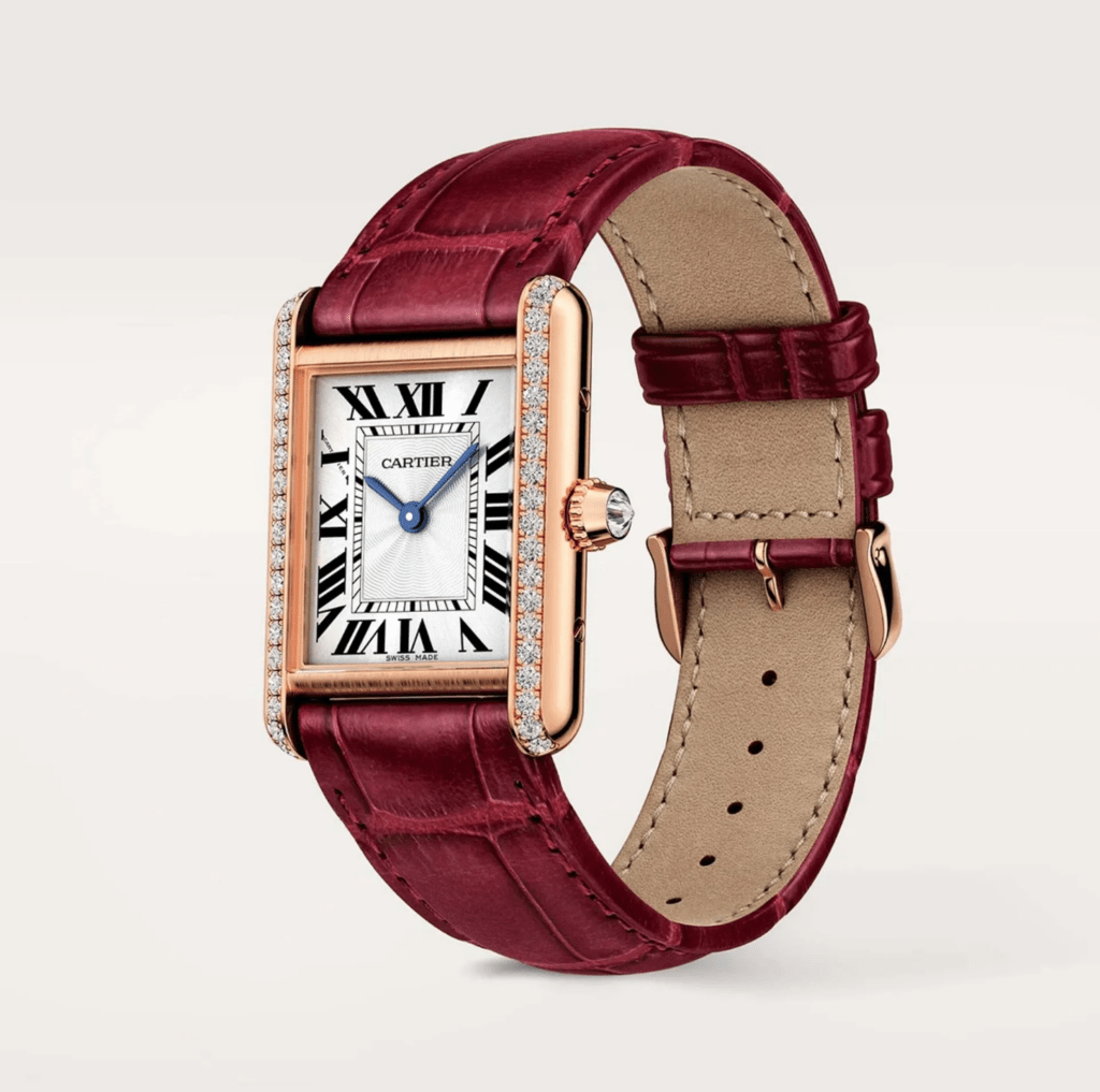 Tank Louis Cartier Watch Small Model Diamond Red WJTA0037 - United Luxury