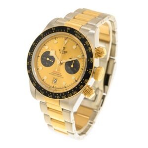 TUDOR Black Bay Chrono S&G Steel and 18ct Yellow Gold Bracelet Watch M79363N-0007