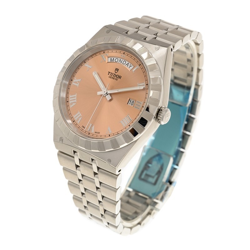 TUDOR Royal Day/Date 41mm Salmon Dial Men's Automatic Bracelet Watch M28600-0009