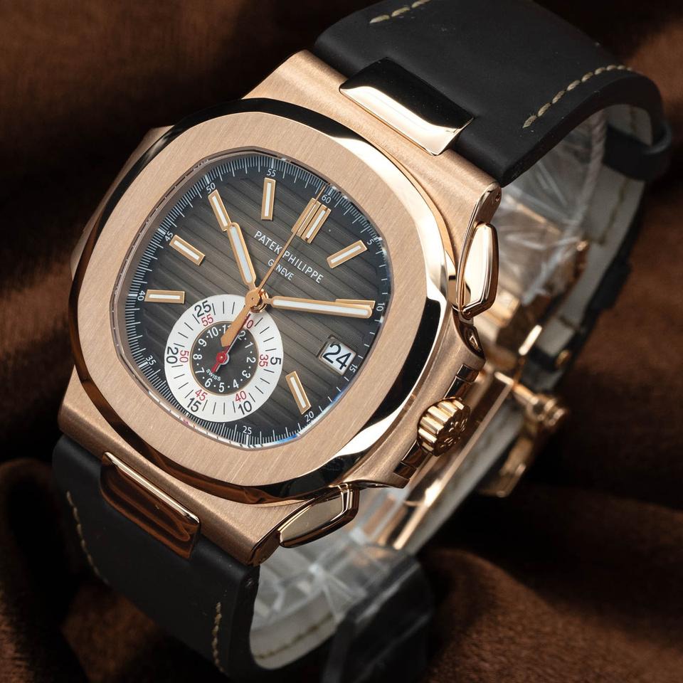 Patek Philippe Nautilus Rose Leather Replica