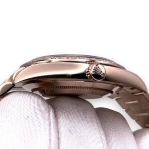 RLX Day-Date 40mm Chocolate Dial and Diamond Bezel 228345rbr-0024