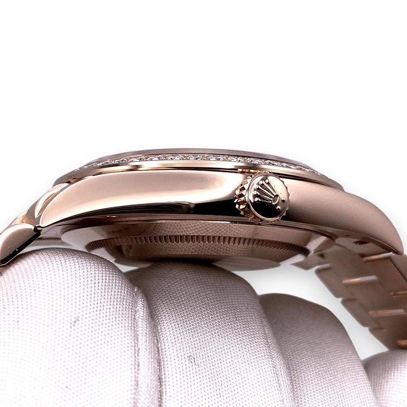 RLX Day-Date 40mm Chocolate Dial and Diamond Bezel 228345rbr-0024