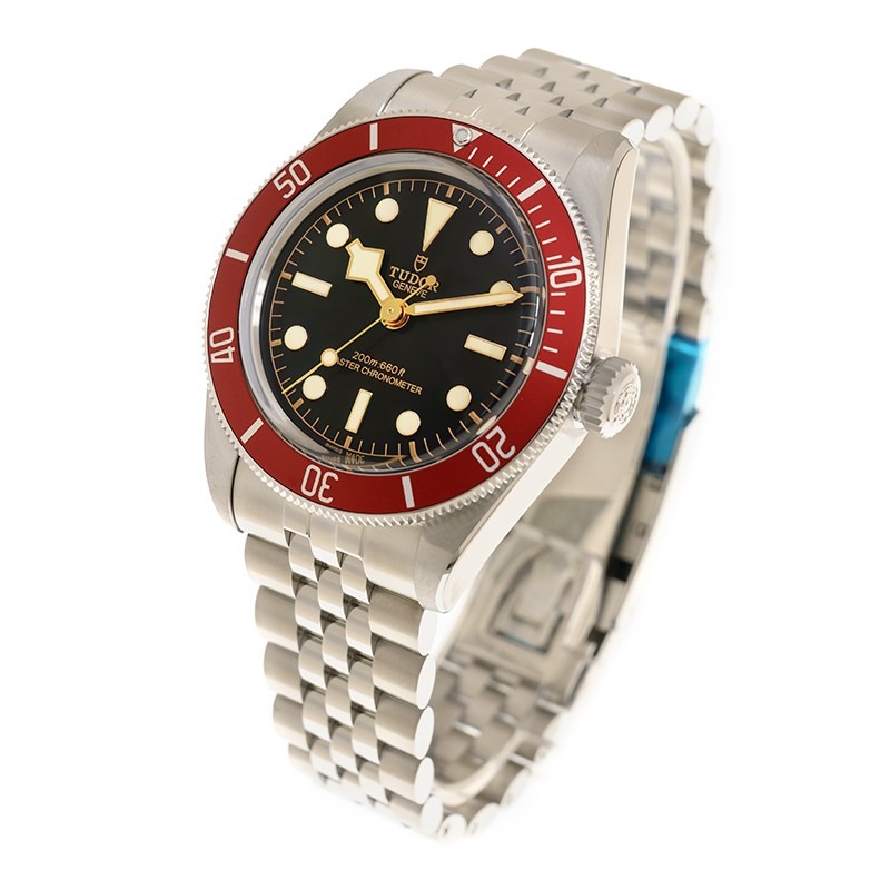 TUDOR Black Bay 41mm Black Dial & Red Bezel Five-Link Bracelet Watch M7941A1A0RU-0003