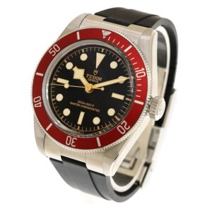 TUDOR Black Bay 41mm Black Dial & Red Bezel Men's Rubber Strap Watch M7941A1A0RU-0002