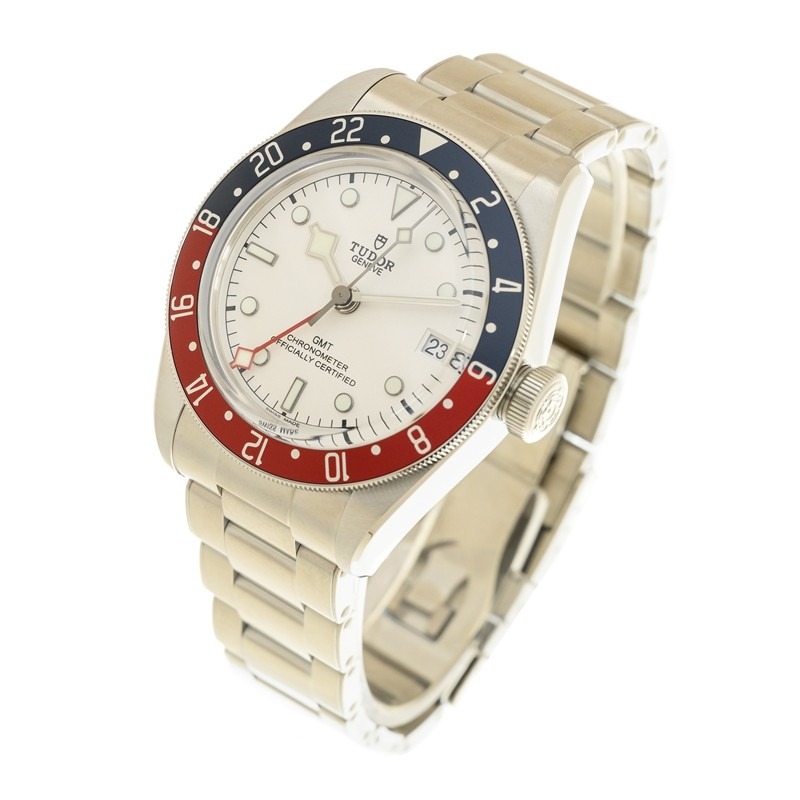 TUDOR Black Bay GMT 41mm White Dial & Red/Blue Bezel Bracelet Watch M79830RB-0010