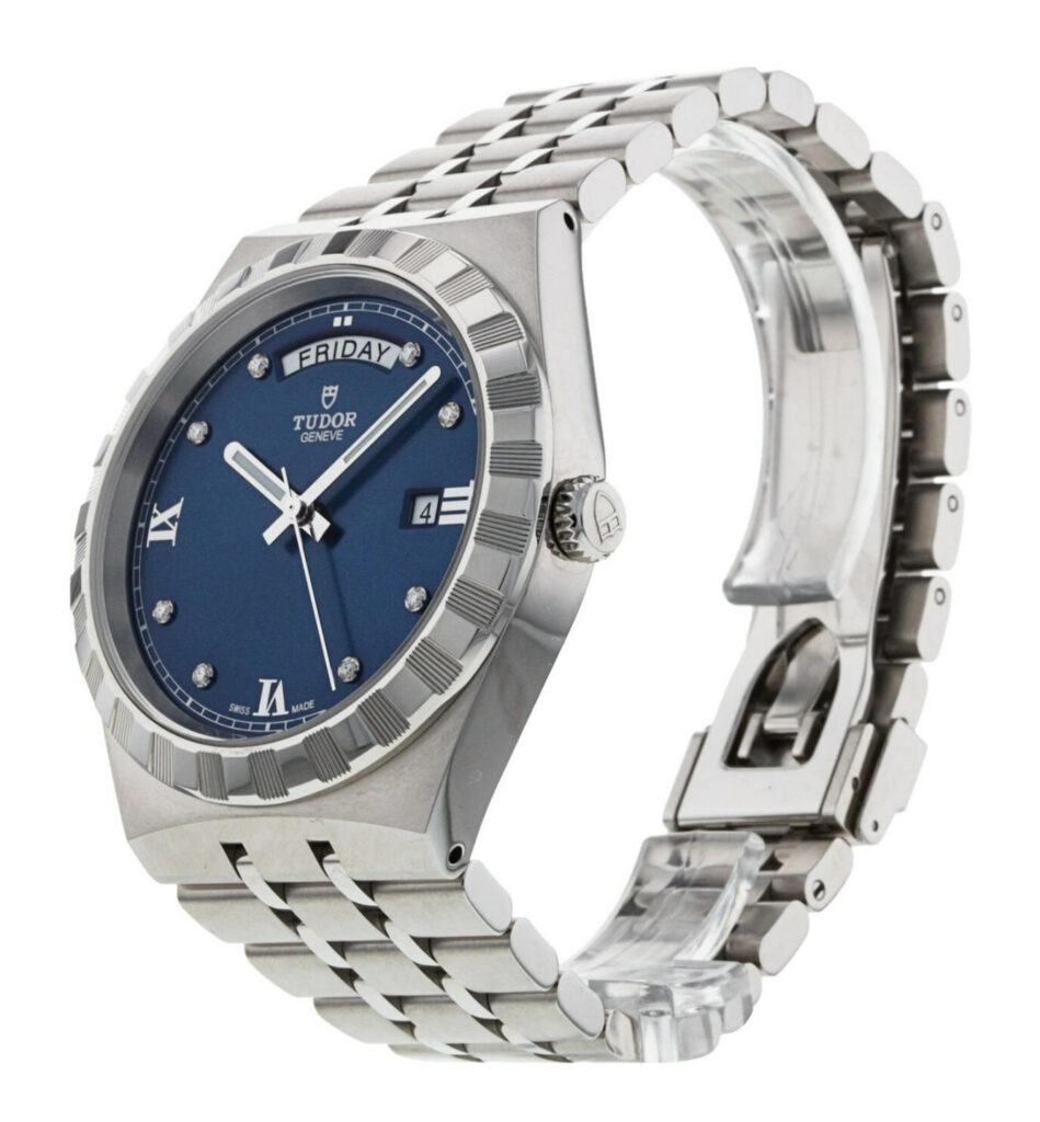 TUDOR Royal Date/Day 41mm Blue Diamond Set Dial Men's Automatic Watch M28600-0006