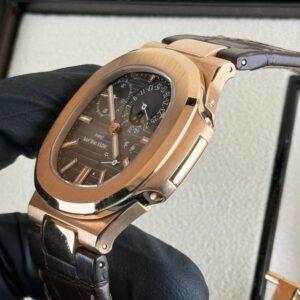 Patek Philippe Nautilus Gold Leather Replica
