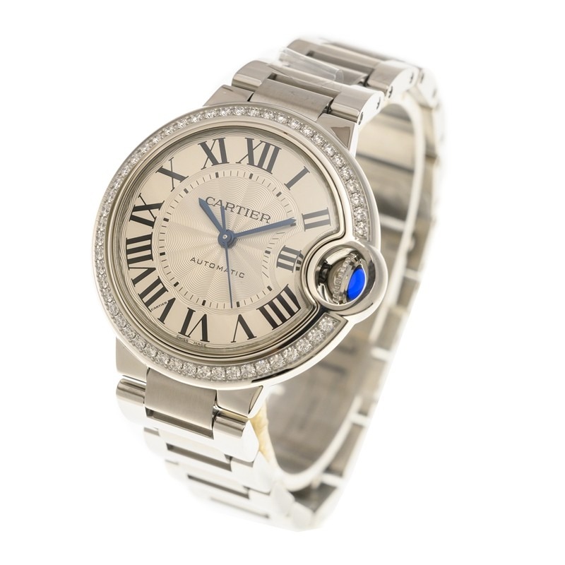 CARTIER Ballon Bleu BLEU Diamond Watch 33mm W4BB0023 - United Luxury