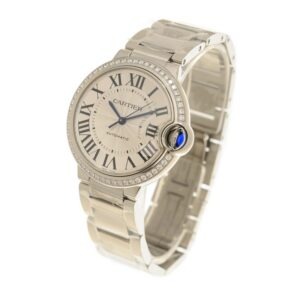 Cartier Ballon Bleu Bleu Silver Diamond 36mm W4BB0024 - United Luxury