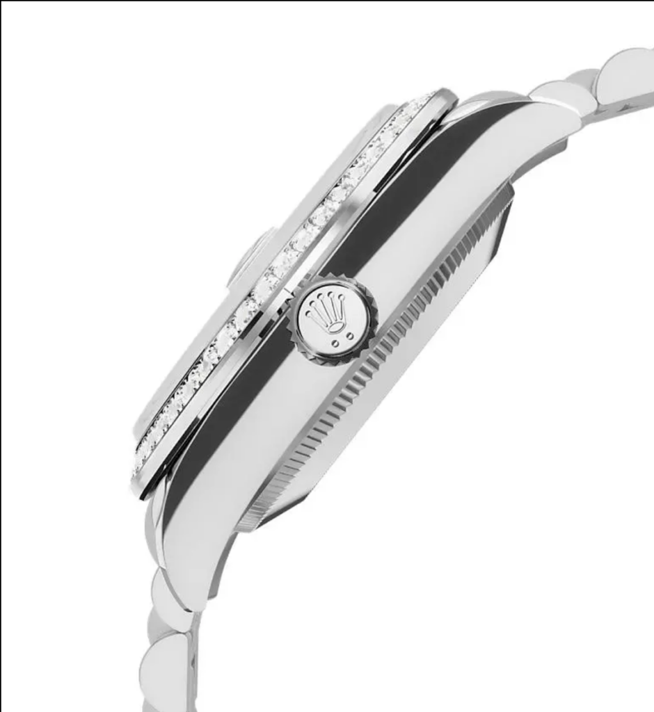 RLX Datejust m278289RBR-0007 White Dial White Gold President Watch