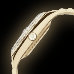 RLX Day-Date 40mm Champaign Dial and Diamond Bezel Yellow Gold President Bracelet 228348RBR-0008