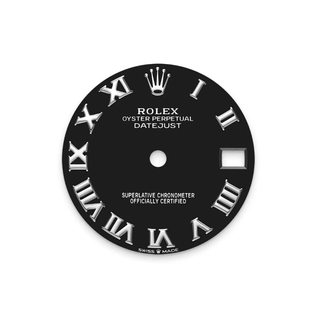 RLX Datejust m278289RBR-0011 Bright Black Dial White Gold President Watch