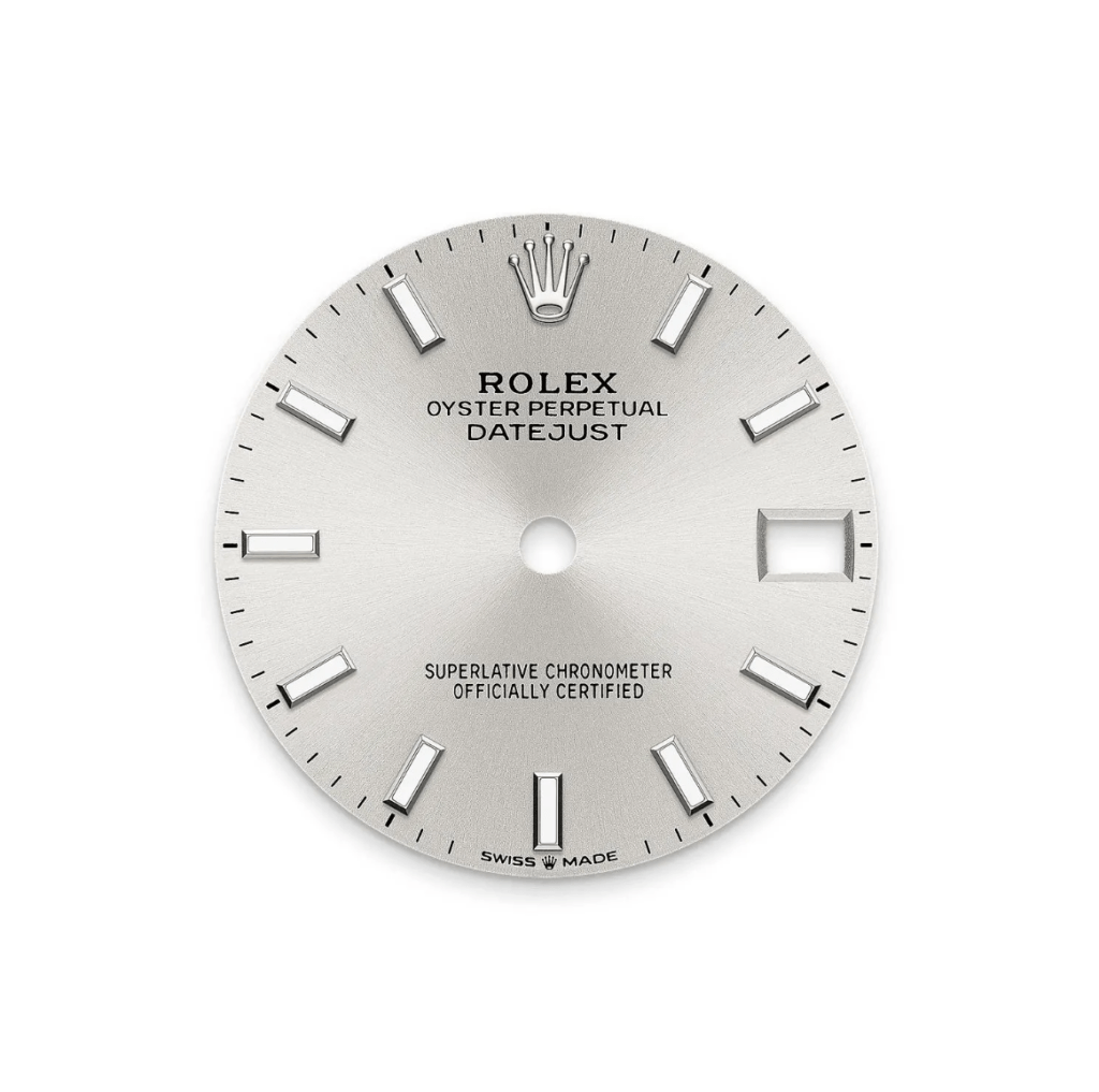 RLX Datejust m278289RBR-0012 Silver Dial White Gold President Watch