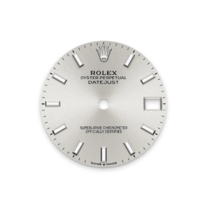 RLX Datejust m278289RBR-0012 Silver Dial White Gold President Watch