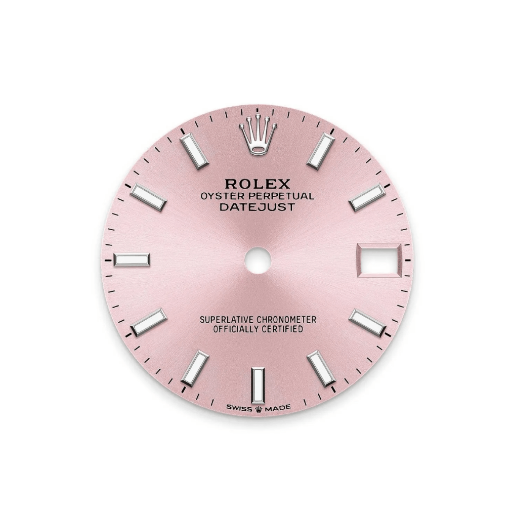 RLX Datejust m278289RBR-0013 Pink Dial White Gold President Watch