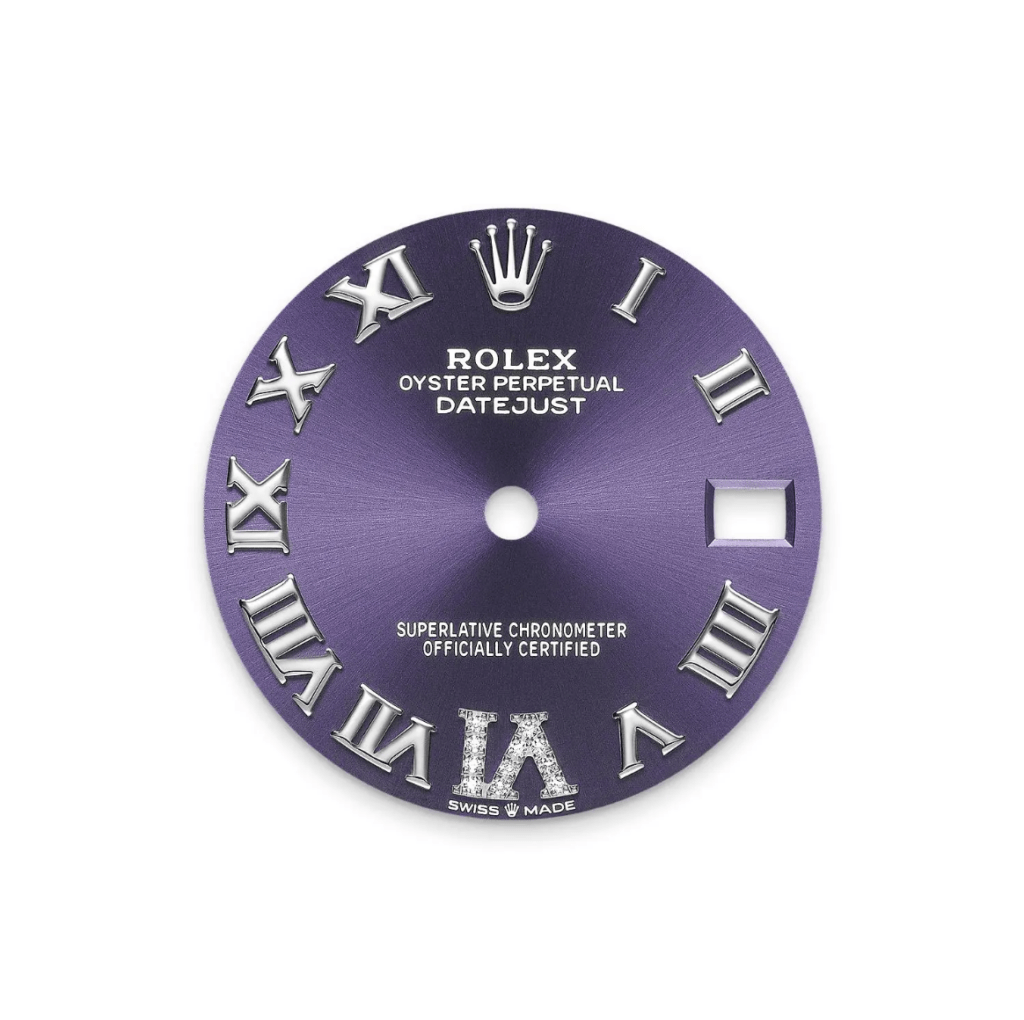 RLX Datejust m278289RBR-0019 Aubergine Dial White Gold President Watch