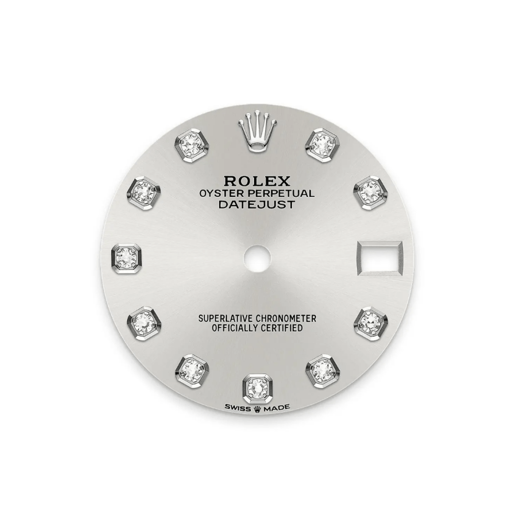 RLX Datejust m278289RBR-0021 Silver Dial White Gold President Watch