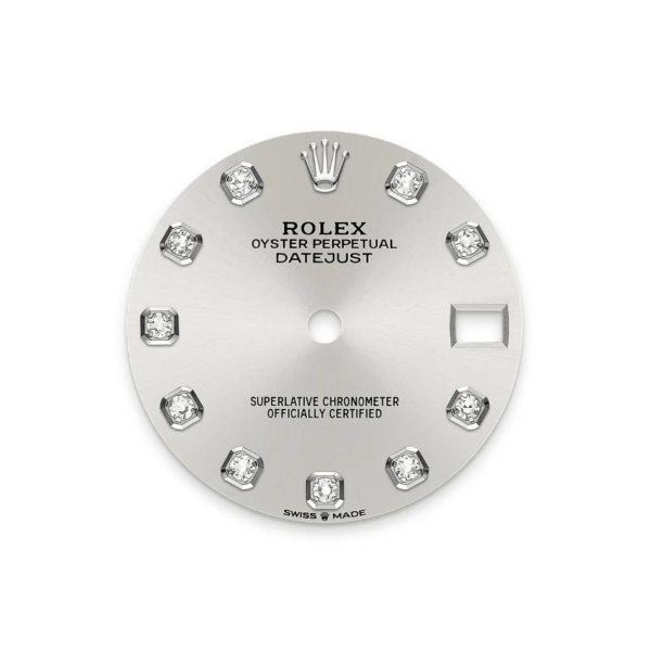 RLX Datejust m278289RBR-0021 Silver Dial White Gold President Watch
