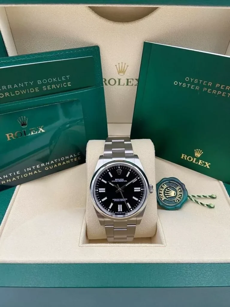 RLX Oyster-Perpetual 41mm 124300-0002 Stainless Steel Black Index Dial Watch