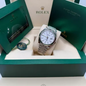 RLX Datejust 41mm White Index Oyster Stainless Steel Men’s Watch - 126334