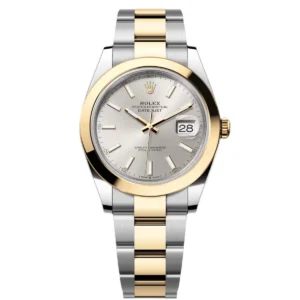 RLX Datejust 41mm 126303 Silver Index Oyster Steel and Yellow Gold Mens Watch