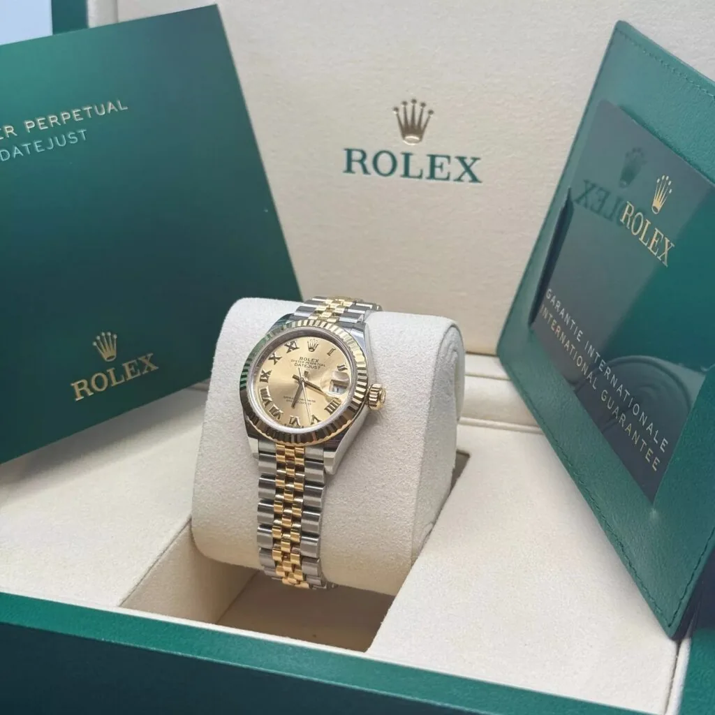 RLX Lady-Datejust 31mm 279173 Champagne Roman Dial Oyster Bracelet