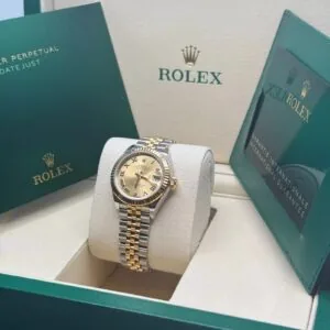 RLX Lady-Datejust 31mm 279173 Champagne Roman Dial Oyster Bracelet