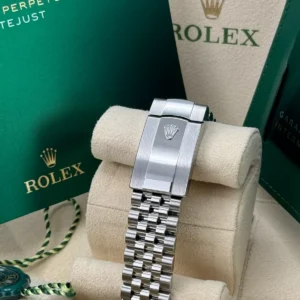 RLX Datejust 36mm 126234 Olive Green Palm Motif Diamond Dial Jubilee Stainless Steel Watch