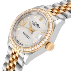 RLX Lady-Datejust 31mm 279383RBR Silver Diamond Dial Yellow Rolesor Oyster Bracelet