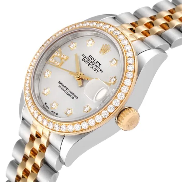 RLX Lady-Datejust 31mm 279383RBR Silver Diamond Dial Yellow Rolesor Oyster Bracelet
