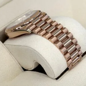 RLX Day-Date "President" 40mm Everose Gold White Roman Dial - 228235