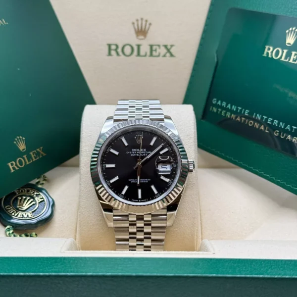 RLX Datejust Black Index Jubilee 41mm Stainless Steel - 126334