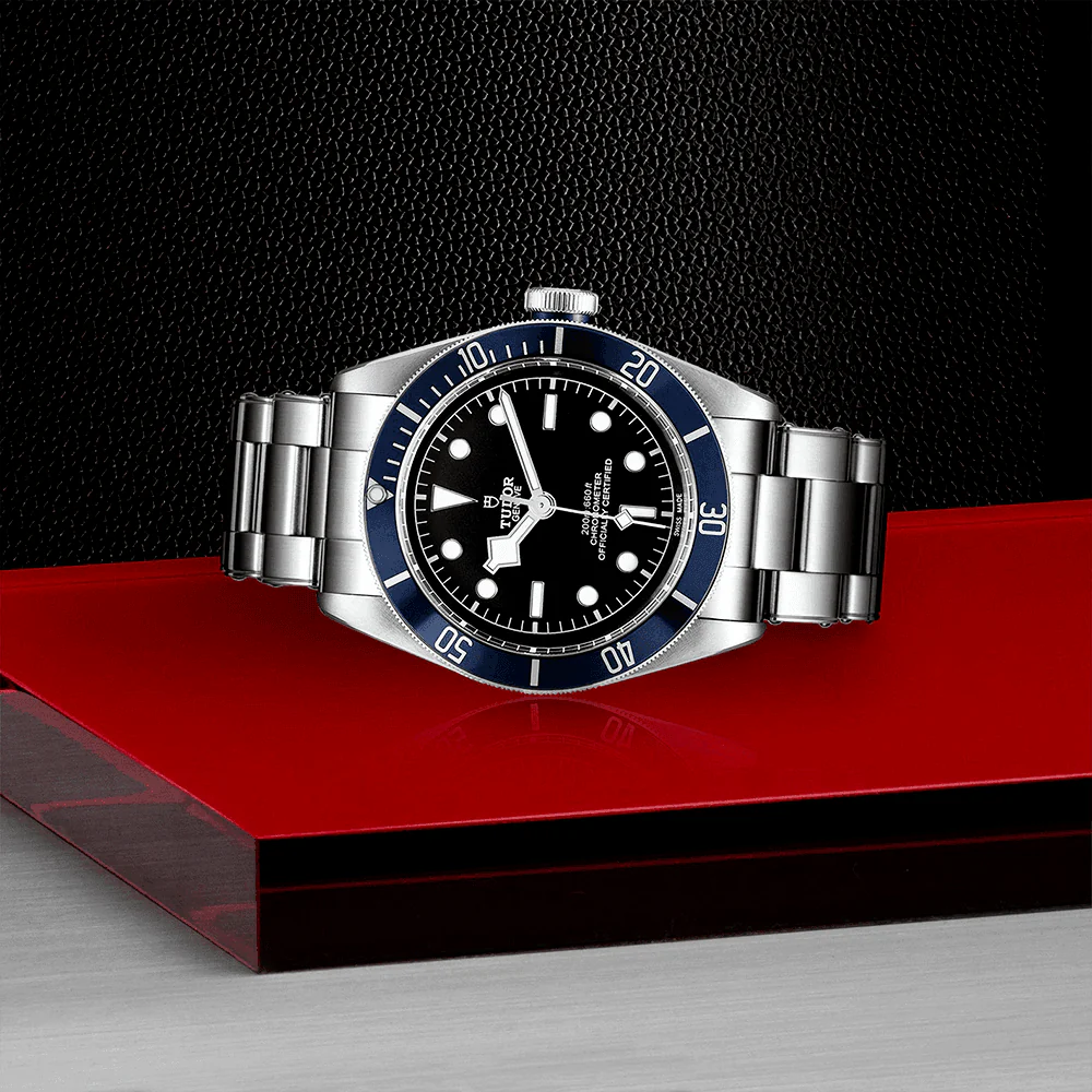 TUDOR Black Bay 41mm Black Dial & Blue Bezel Men's Automatic Bracelet Watch M79230B-0008