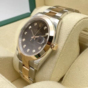 RLX Datejust 41mm 126301 Chocolate Diamond Jubilee Steel and Everose Gold Watch