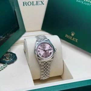 RLX Lady-Datejust 31mm 279174 Pink Roman Dial Oyster Bracelet