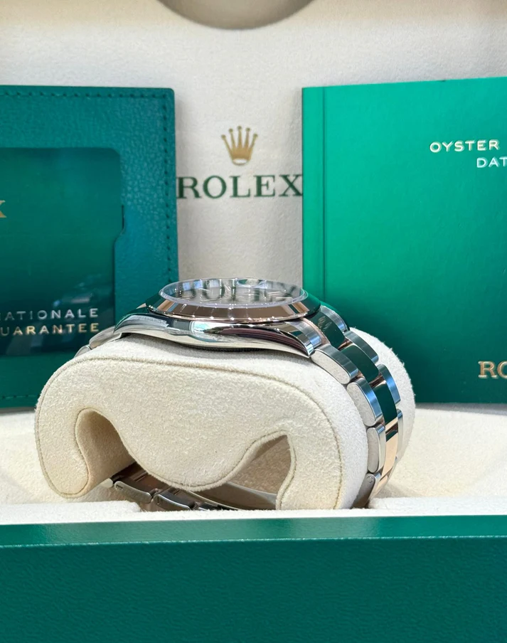 RLX Datejust 41mm 126301 Chocolate Index Oyster Steel and Everose Gold Watch