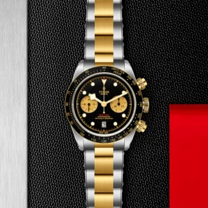 TUDOR Black Bay S&G 41mm Black/Gold Dial Men's Chronograph Bracelet Watch M79363N-0001