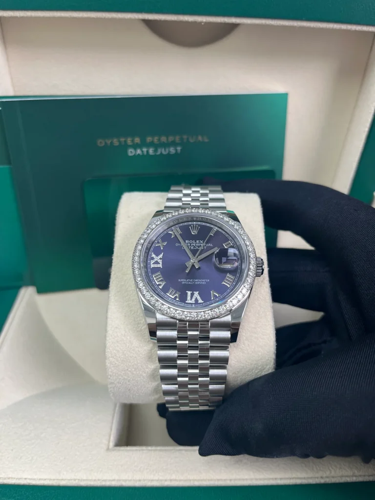 RLX Datejust 36mm 126284 Aubergine Dial Jubilee Bracelet