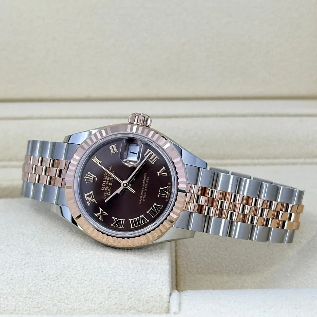 RLX Lady-Datejust 31mm 279171 Chocolate Roman Oyster Stainless Steel and Rose Gold