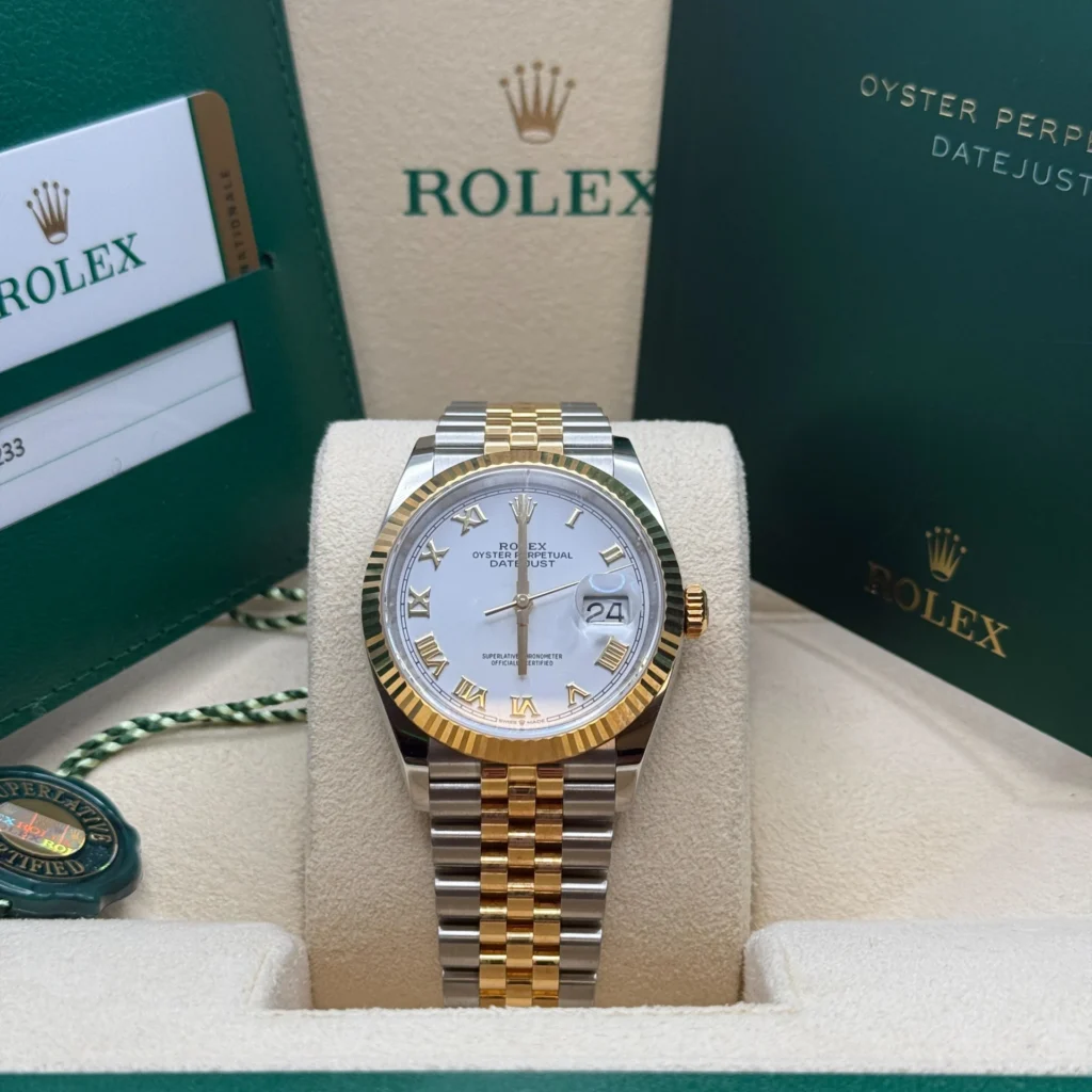 RLX Datejust 36mm 126233 White Dial Oyster Bracelet Watch