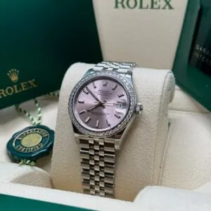 RLX Datejust m278384RBR-0017/0018 Pink 31mm Dial Oyster Watch