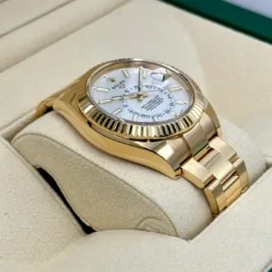 RLX Sky-Dweller 42mm 336938-0003/0006 Yellow Gold White Dial Jubilee