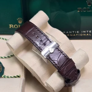 Rolex 1908 White Gold White Dial Brown Alligator Strap - 52509-0006