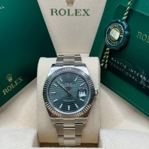 RLX Datejust 41mm 126334 Mint Green Fluted Motif Dial Oyster Bracelet