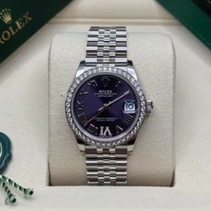RLX Datejust m278384RBR-0029/0030 Aubergine 31mm Dial Jubilee Watch