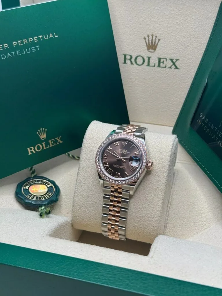 RLX Lady-Datejust 31mm 279381RBR Chocolate Roman Dial Oyster Bracelet